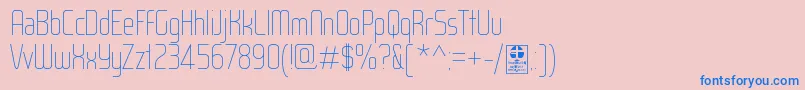 WoxModelistHairlineDemo Font – Blue Fonts on Pink Background