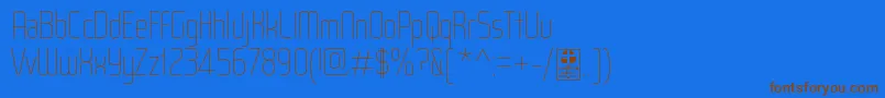 WoxModelistHairlineDemo Font – Brown Fonts on Blue Background