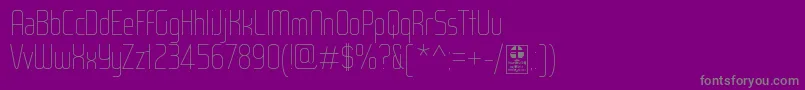 フォントWoxModelistHairlineDemo – 紫の背景に灰色の文字