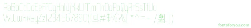 WoxModelistHairlineDemo-Schriftart – Grüne Schriften