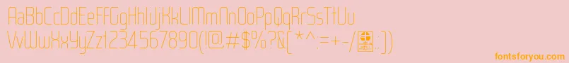 WoxModelistHairlineDemo Font – Orange Fonts on Pink Background