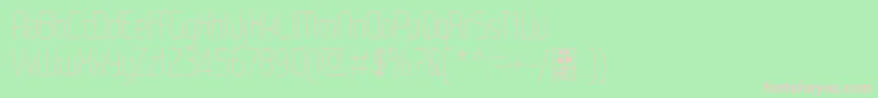 WoxModelistHairlineDemo Font – Pink Fonts on Green Background