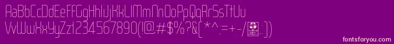 WoxModelistHairlineDemo-Schriftart – Rosa Schriften auf violettem Hintergrund