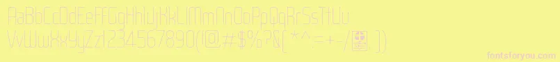 WoxModelistHairlineDemo Font – Pink Fonts on Yellow Background