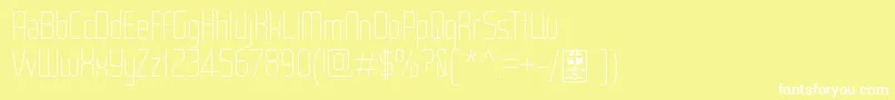 フォントWoxModelistHairlineDemo – 黄色い背景に白い文字