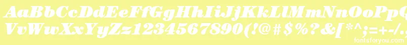 ItcCenturyLtUltraItalic Font – White Fonts on Yellow Background