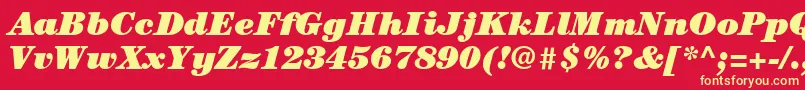 ItcCenturyLtUltraItalic Font – Yellow Fonts on Red Background