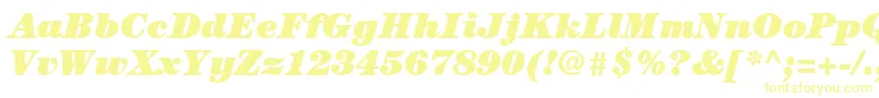 ItcCenturyLtUltraItalic Font – Yellow Fonts on White Background