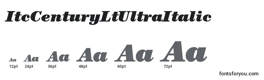 ItcCenturyLtUltraItalic Font Sizes