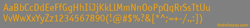 Officinasansdosctt Font – Orange Fonts on Gray Background