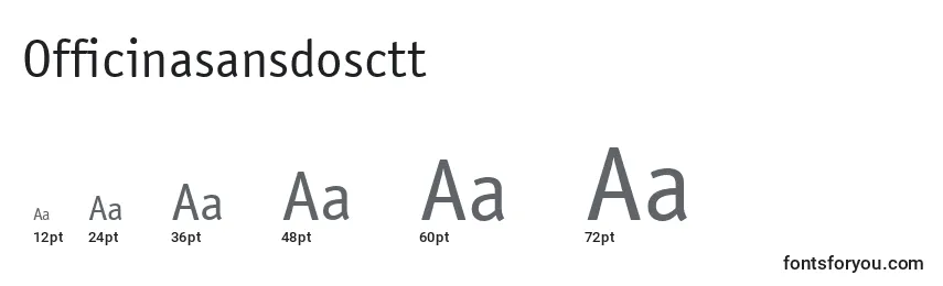 Размеры шрифта Officinasansdosctt