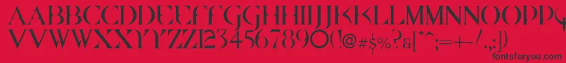 Dsquakec Font – Black Fonts on Red Background