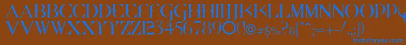 Dsquakec Font – Blue Fonts on Brown Background