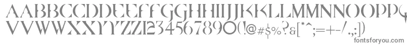 フォントDsquakec – 白い背景に灰色の文字