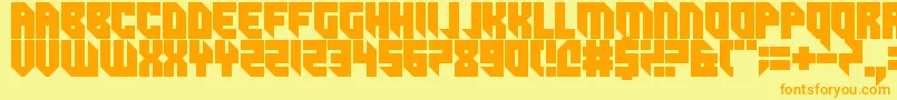 Indocorno Font – Orange Fonts on Yellow Background