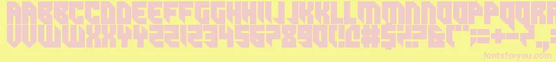 Indocorno Font – Pink Fonts on Yellow Background