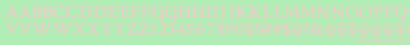 RiseinsideRegular Font – Pink Fonts on Green Background