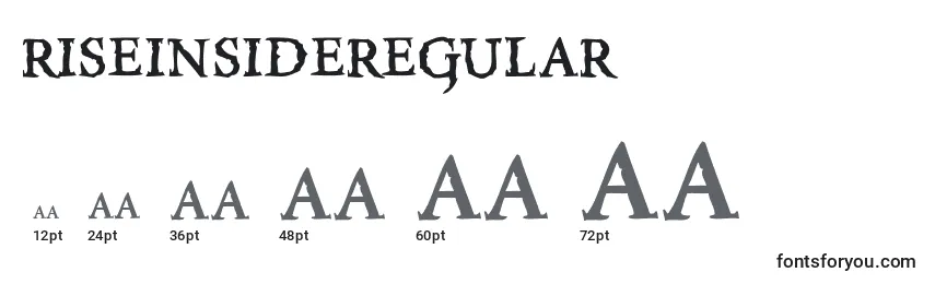 Размеры шрифта RiseinsideRegular (10511)