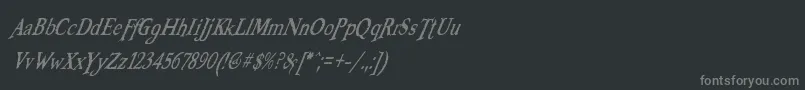 Booterzo Font – Gray Fonts on Black Background