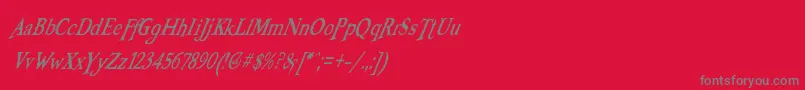 Booterzo Font – Gray Fonts on Red Background