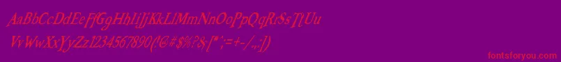 Booterzo Font – Red Fonts on Purple Background