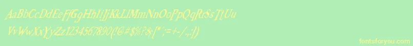 Booterzo Font – Yellow Fonts on Green Background