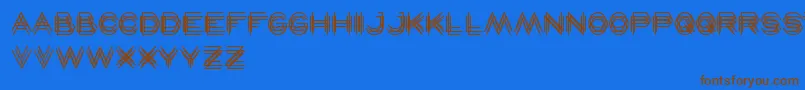 Maverick Font – Brown Fonts on Blue Background