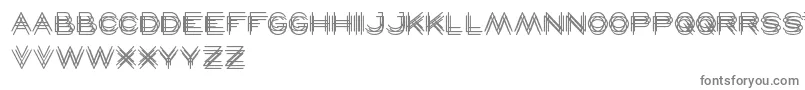 Maverick-fontti – harmaat kirjasimet valkoisella taustalla