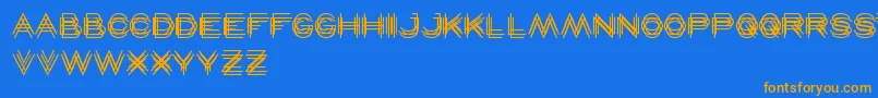 Maverick Font – Orange Fonts on Blue Background