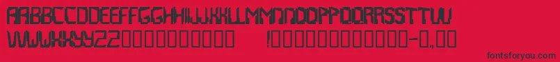 Abstrakt Font – Black Fonts on Red Background