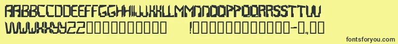 fuente Abstrakt – Fuentes Negras Sobre Fondo Amarillo