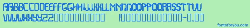 Abstrakt Font – Blue Fonts on Green Background