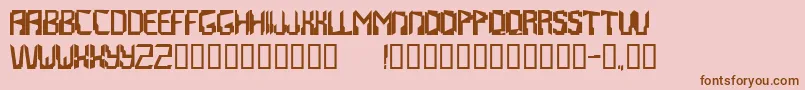 Police Abstrakt – polices brunes sur fond rose