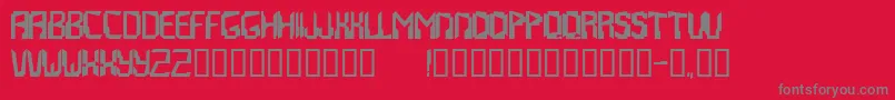 フォントAbstrakt – 赤い背景に灰色の文字