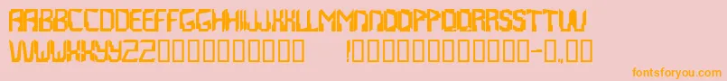 Шрифт Abstrakt – оранжевые шрифты на розовом фоне