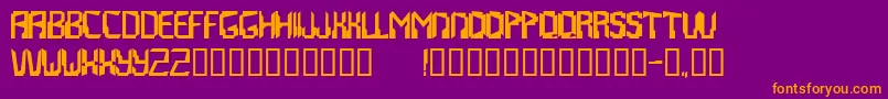 Czcionka Abstrakt – pomarańczowe czcionki na fioletowym tle