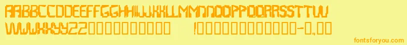 Police Abstrakt – polices orange sur fond jaune