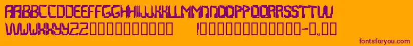 Abstrakt Font – Purple Fonts on Orange Background