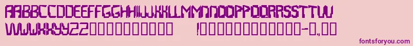 Police Abstrakt – polices violettes sur fond rose