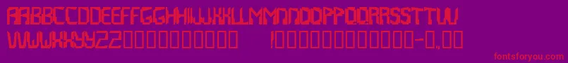 Abstrakt-fontti – punaiset fontit violetilla taustalla