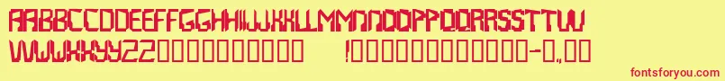 Abstrakt Font – Red Fonts on Yellow Background
