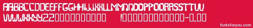 Abstrakt Font – White Fonts on Red Background