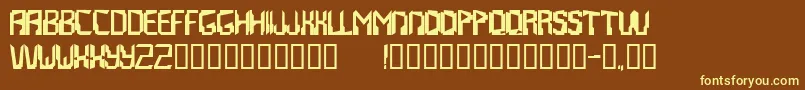 Abstrakt Font – Yellow Fonts on Brown Background