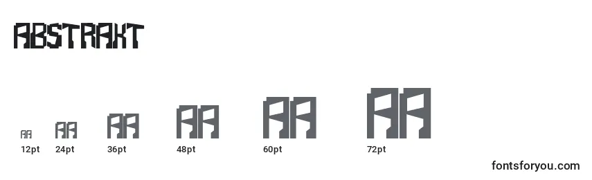 Размеры шрифта Abstrakt