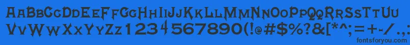 MortalKombat4 Font – Black Fonts on Blue Background