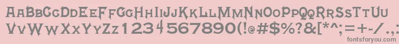 MortalKombat4 Font – Gray Fonts on Pink Background