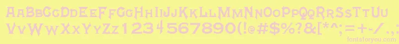 MortalKombat4 Font – Pink Fonts on Yellow Background
