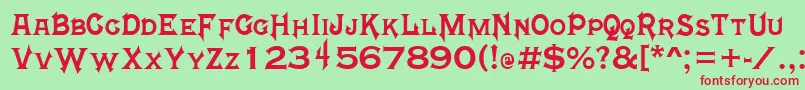 MortalKombat4 Font – Red Fonts on Green Background