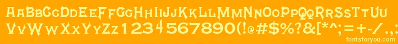 Шрифт MortalKombat4 – жёлтые шрифты на оранжевом фоне