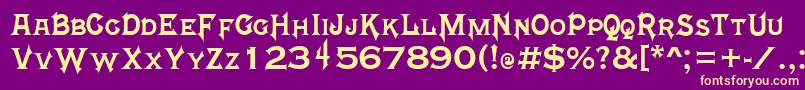 MortalKombat4 Font – Yellow Fonts on Purple Background
